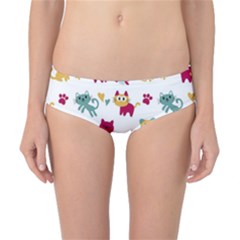 Pattern With Cute Cats Classic Bikini Bottoms