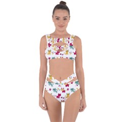 Pattern With Cute Cats Bandaged Up Bikini Set 