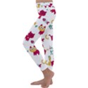 Pattern With Cute Cats Kids  Lightweight Velour Classic Yoga Leggings View2