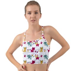 Pattern With Cute Cats Mini Tank Bikini Top