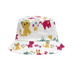 Pattern With Cute Cats Inside Out Bucket Hat