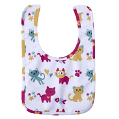 Pattern With Cute Cats Baby Bib