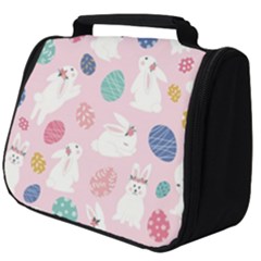 Cute Bunnies Easter Eggs Seamless Pattern Full Print Travel Pouch (big) by Jancukart