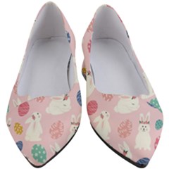 Cute Bunnies Easter Eggs Seamless Pattern Women s Block Heels  by Jancukart