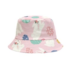 Cute Bunnies Easter Eggs Seamless Pattern Bucket Hat by Jancukart