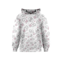 Cute Pattern With Easter Bunny Egg Kids  Pullover Hoodie