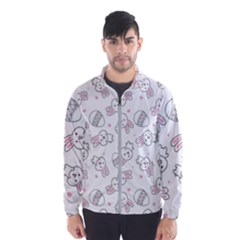 Cute Pattern With Easter Bunny Egg Men s Windbreaker