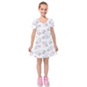 Cute Pattern With Easter Bunny Egg Kids  Short Sleeve Velvet Dress View1