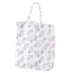 Cute Pattern With Easter Bunny Egg Giant Grocery Tote