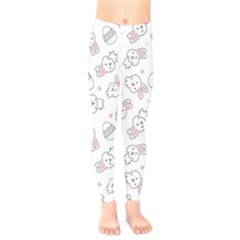 Cute Pattern With Easter Bunny Egg Kids  Leggings