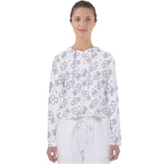 Cute Pattern With Easter Bunny Egg Women s Slouchy Sweat