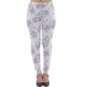 Cute Pattern With Easter Bunny Egg Lightweight Velour Leggings View1