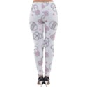 Cute Pattern With Easter Bunny Egg Lightweight Velour Leggings View2