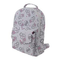 Cute Pattern With Easter Bunny Egg Flap Pocket Backpack (large)