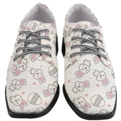 Cute Pattern With Easter Bunny Egg Women Heeled Oxford Shoes by Jancukart