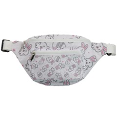 Cute Pattern With Easter Bunny Egg Fanny Pack by Jancukart