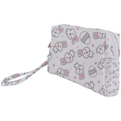 Cute Pattern With Easter Bunny Egg Wristlet Pouch Bag (small)