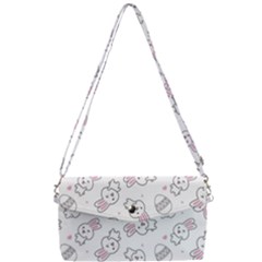 Cute Pattern With Easter Bunny Egg Removable Strap Clutch Bag