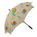 Seamless Pattern Cute Snail With Flower Leaf Golf Umbrellas View2