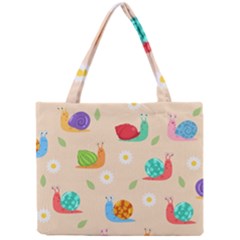 Seamless Pattern Cute Snail With Flower Leaf Mini Tote Bag