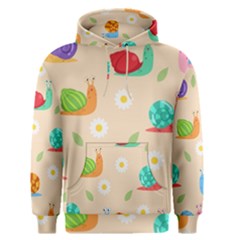 Seamless Pattern Cute Snail With Flower Leaf Men s Core Hoodie