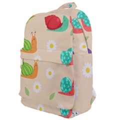 Seamless Pattern Cute Snail With Flower Leaf Classic Backpack by Jancukart