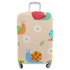 Seamless Pattern Cute Snail With Flower Leaf Luggage Cover (medium) by Jancukart