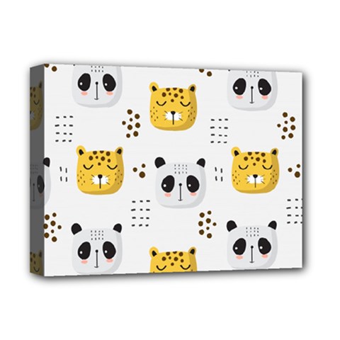 Seamless Pattern Cute Animals Deluxe Canvas 16  X 12  (stretched) 