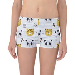 Seamless Pattern Cute Animals Reversible Boyleg Bikini Bottoms