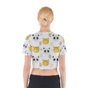 Seamless Pattern Cute Animals Cotton Crop Top View2