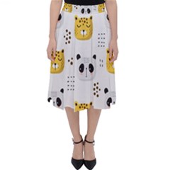 Seamless Pattern Cute Animals Classic Midi Skirt