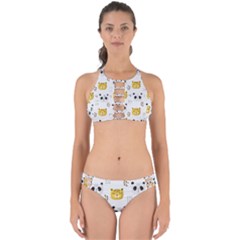 Seamless Pattern Cute Animals Perfectly Cut Out Bikini Set