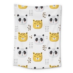 Seamless Pattern Cute Animals Medium Tapestry