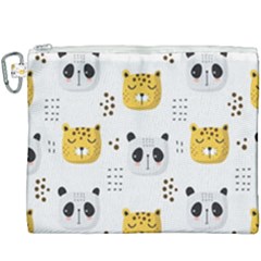 Seamless Pattern Cute Animals Canvas Cosmetic Bag (xxxl) by Jancukart