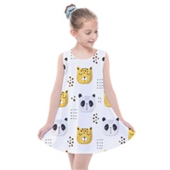 Seamless Pattern Cute Animals Kids  Summer Dress