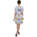 Seamless Pattern Cute Animals Short Sleeve Shoulder Cut Out Dress  View2