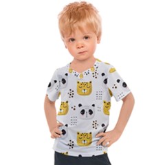 Seamless Pattern Cute Animals Kids  Sports Tee