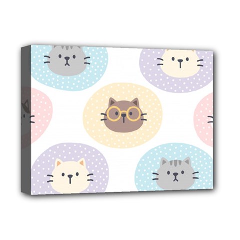 Cute Cat Seamless Pattern Background Deluxe Canvas 16  X 12  (stretched) 