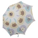 Cute Cat Seamless Pattern Background Hook Handle Umbrellas (Small) View2