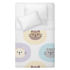 Cute Cat Seamless Pattern Background Duvet Cover (single Size) by Jancukart