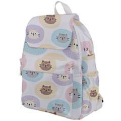 Cute Cat Seamless Pattern Background Top Flap Backpack by Jancukart