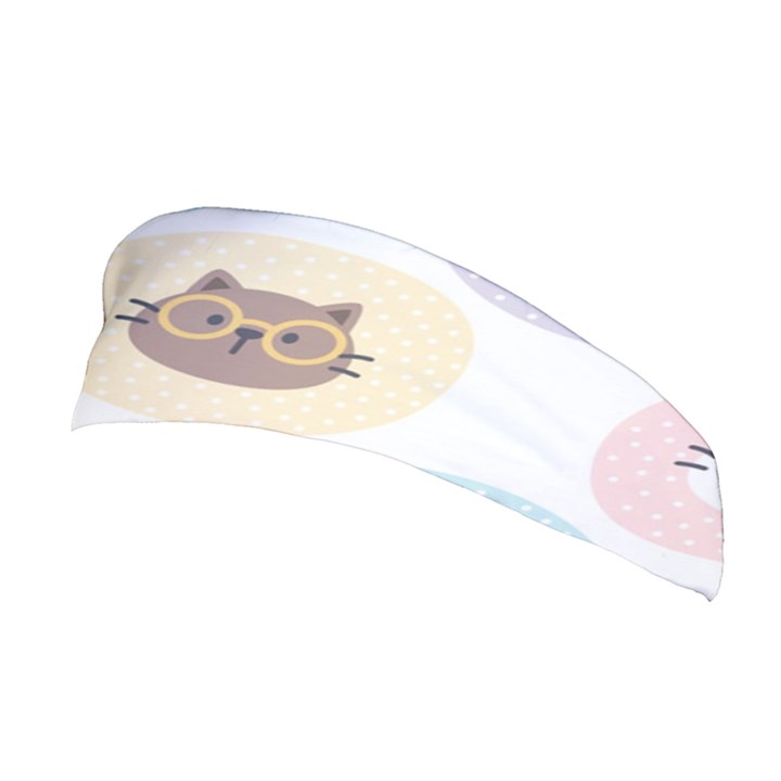 Cute Cat Seamless Pattern Background Stretchable Headband