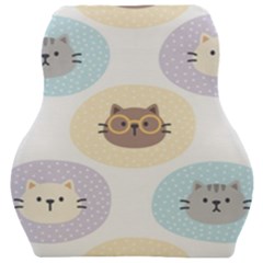 Cute Cat Seamless Pattern Background Car Seat Velour Cushion 