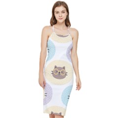 Cute Cat Seamless Pattern Background Bodycon Cross Back Summer Dress by Jancukart