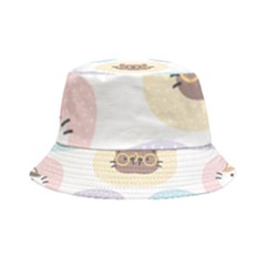 Cute Cat Seamless Pattern Background Inside Out Bucket Hat by Jancukart