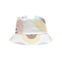 Cute Cat Seamless Pattern Background Inside Out Bucket Hat (kids)