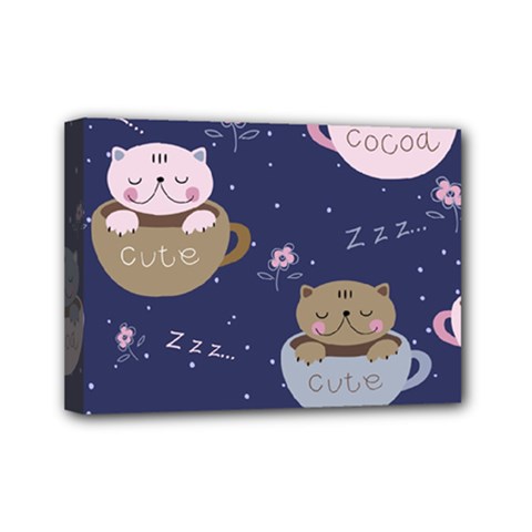 Cute Kittens Sleep Sweetly Mugs Mini Canvas 7  X 5  (stretched) by Jancukart