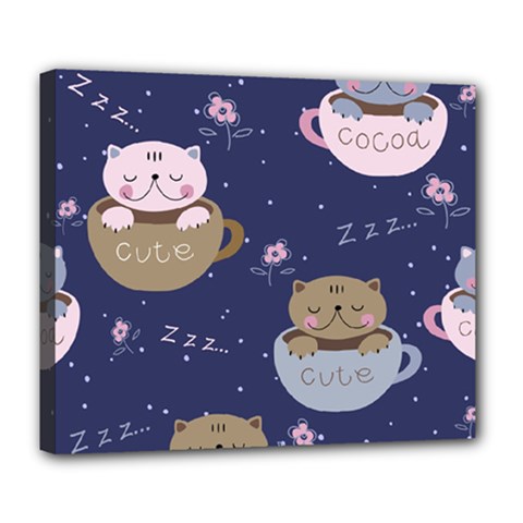 Cute Kittens Sleep Sweetly Mugs Deluxe Canvas 24  X 20  (stretched)