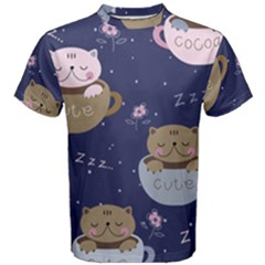 Cute Kittens Sleep Sweetly Mugs Men s Cotton Tee