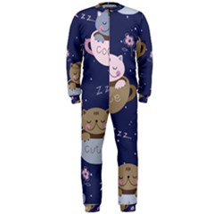 Cute Kittens Sleep Sweetly Mugs Onepiece Jumpsuit (men)